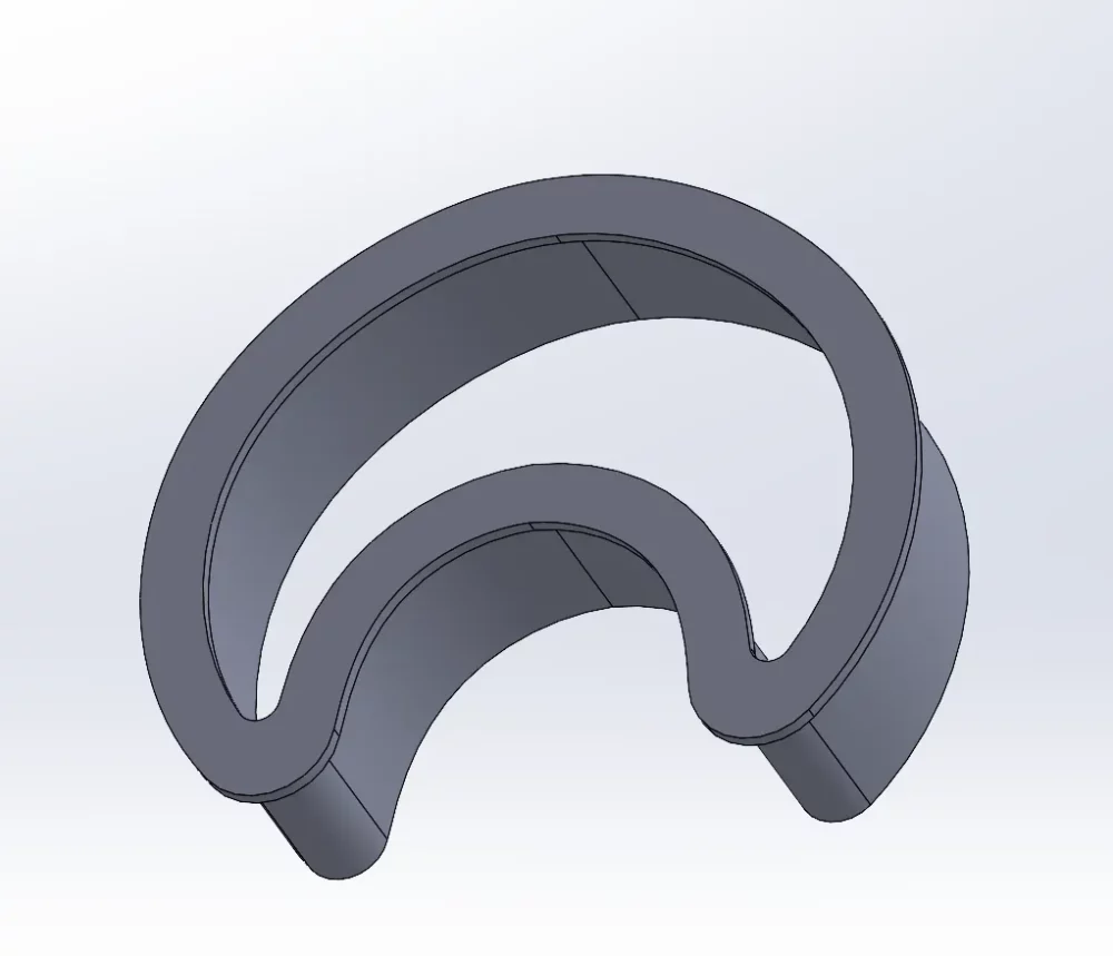 Emporte-pièce en forme de rouleau. (croissant)