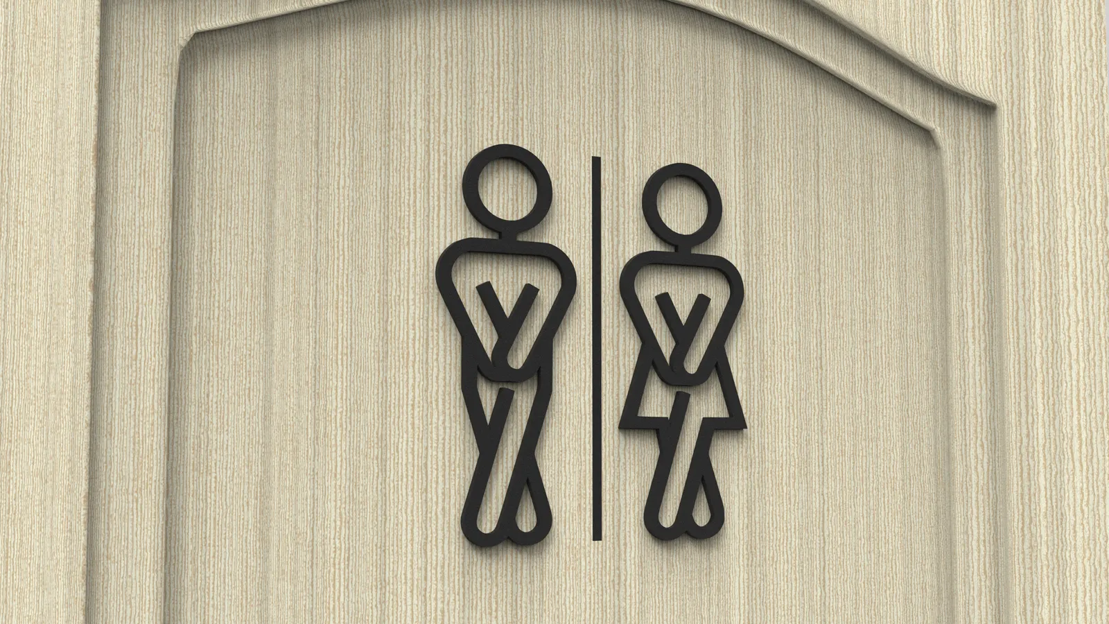 Plaque de porte de toilette