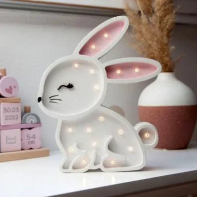 Veilleuse en Bois Lapin
