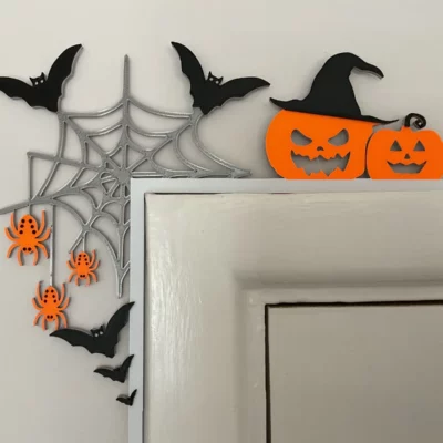 Décoration d'angle pour porte/miroir d'Halloween