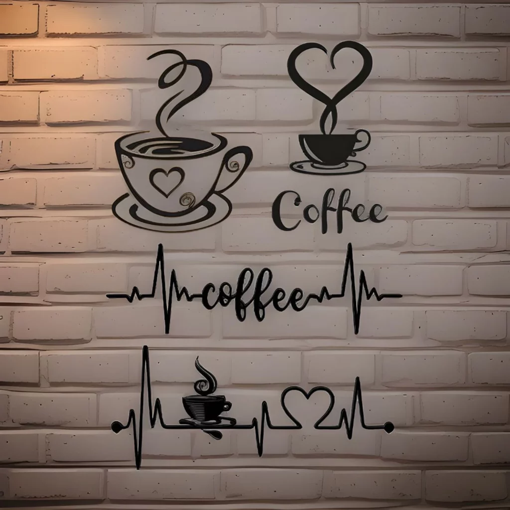 Décorations Murales en Bois pour Café