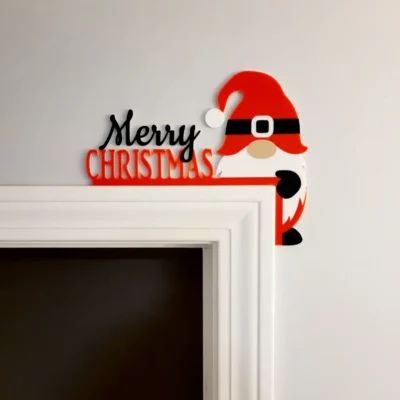 Joyeux Noël Gnome Coin de porte
