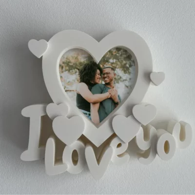 Cadre photo en forme de cœur