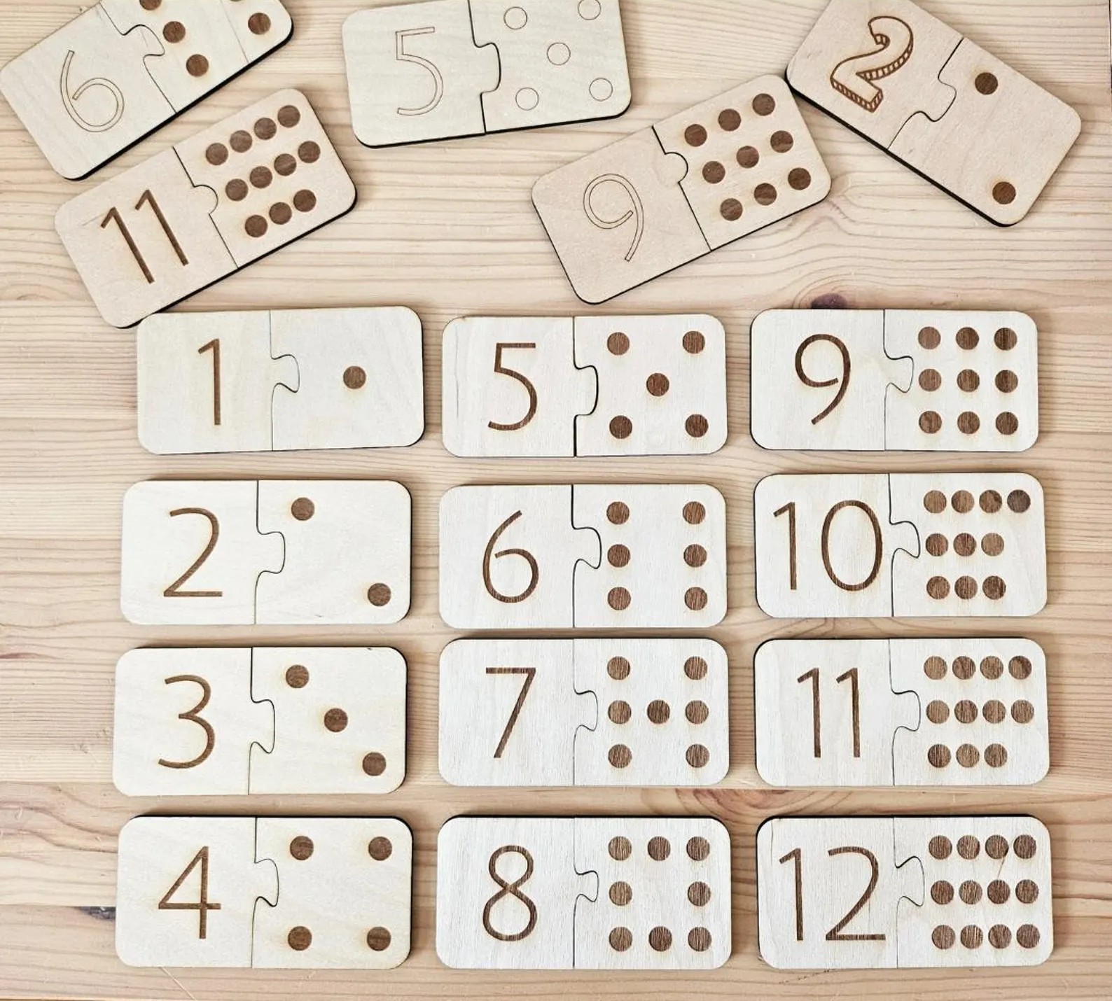 Puzzle éducatif en bois pour enfants - Idée cadeau pour la rentrée scolaire et la maternelle